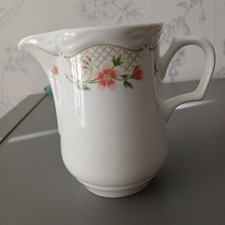 Wedgwood Metallised Bone China Milk Jug Floral Trellis