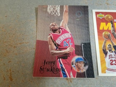 Jerry Stackhouse 76ers 1995-96 STADIUM CLUB SPIKE SAYS PROOF ERROR ODDBALL RARE