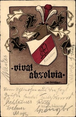 Studentika Litho Munich, Vivat Absolvia, Oak Leaves, Cylinder,... - 10035806