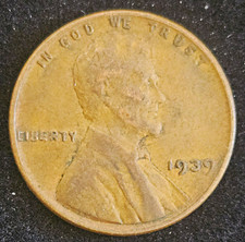 1939-p Lincoln Wheat Cent 1c Penny Philadelphia Mint 1939-p Lincoln Wheat Cent 1c Penny Philadelphia Mint