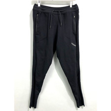 Gymshark Gym Training Tights Womens SZ M Black Drawstring Zip Pockets Yoga