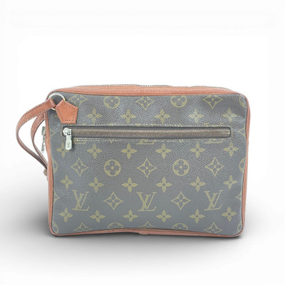 LOUIS VUITTON Sac Sport Second Bag Monogram Canvas Vintage Wristlet Clutch Ta...