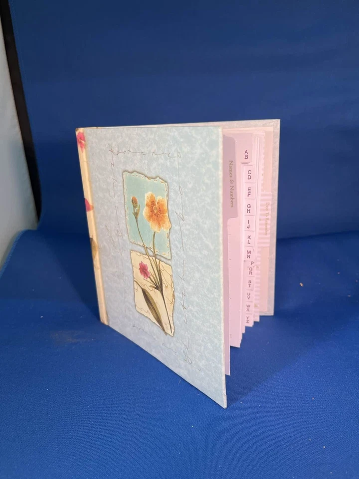 Álbum de fotos florales azul botánico flor arte álbum de recortes libro de recuerdos Foto 2 de 2