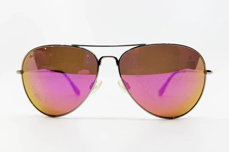 Maui Jim Mavericks Sunglasses Silver MJ264-16R 61-14-137 Mens Tortoise 7918