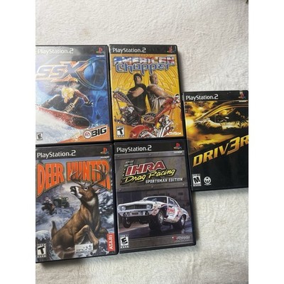 Driv3r Driver 3 Playstation 2 Game Lot Deer Hunter American Chopper SSX IHRA PS2