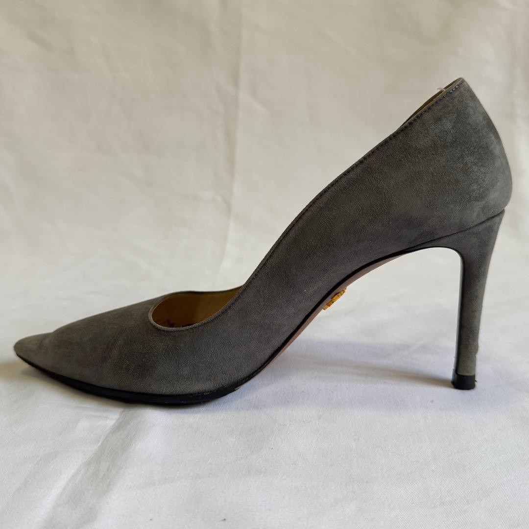 PRADA Women's Pumps Pointed Toe Size:36/JP:23 Suede Gray From Japan 135160K Auth thumbnail 5