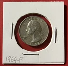 1964-P Washington Quarter 90% Silver VG as pictured