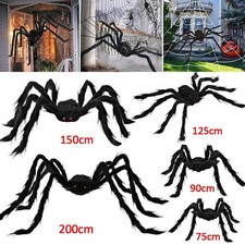 30-200 CM Hairy Giant Spider Halloween Prop Haunted House Party In/Outdoor Decor