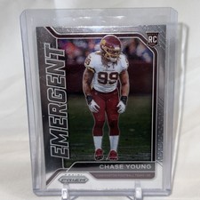 CHASE YOUNG ROOKIE CARD 2020 PRIZM EMERGENT Washington Commanders WFT RC. rookie card picture