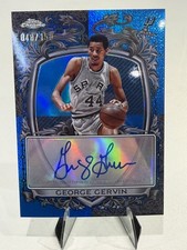 2025-26 Topps Chrome George Gervin Signature Style Blue Refractor Auto #SS-GG