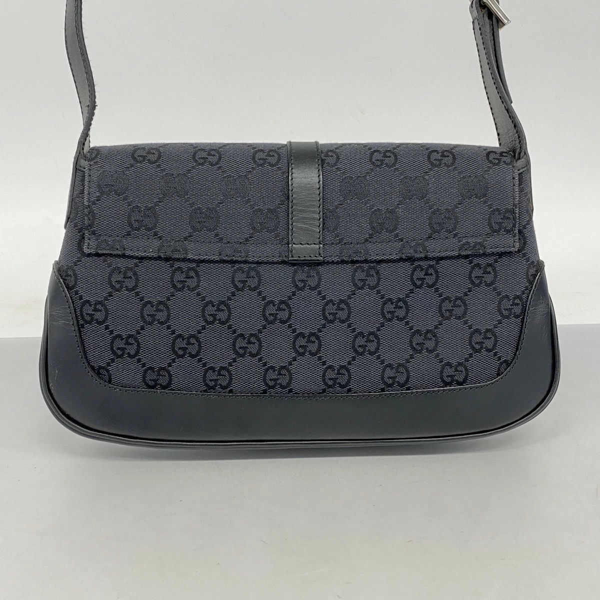 Gucci Jackie Shoulder Bag Canvas Black Silver 001 3824 thumbnail 12