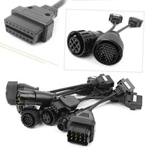 8pcs Car Cable Connecter Full Set Obd2 Obdii Adapter For Car Diagnostic Tool