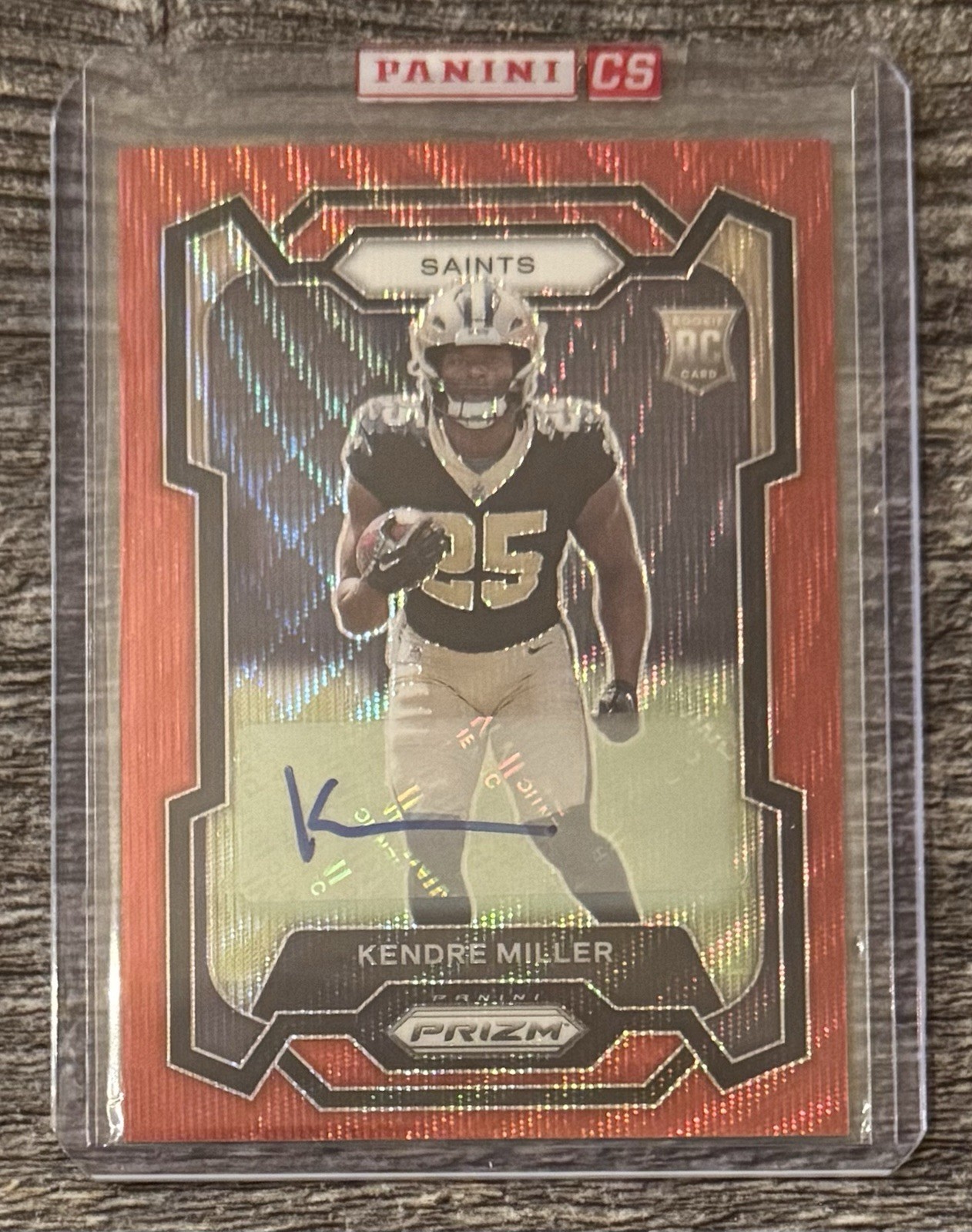 2023 Panini Prizm Kendre Miller RC AUTO #375 Red Wave Prizm/149 Saints Rookie