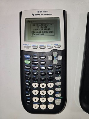 Texas Instruments TI-84 Plus Graphing Calculator Black Tested w/ Cover
