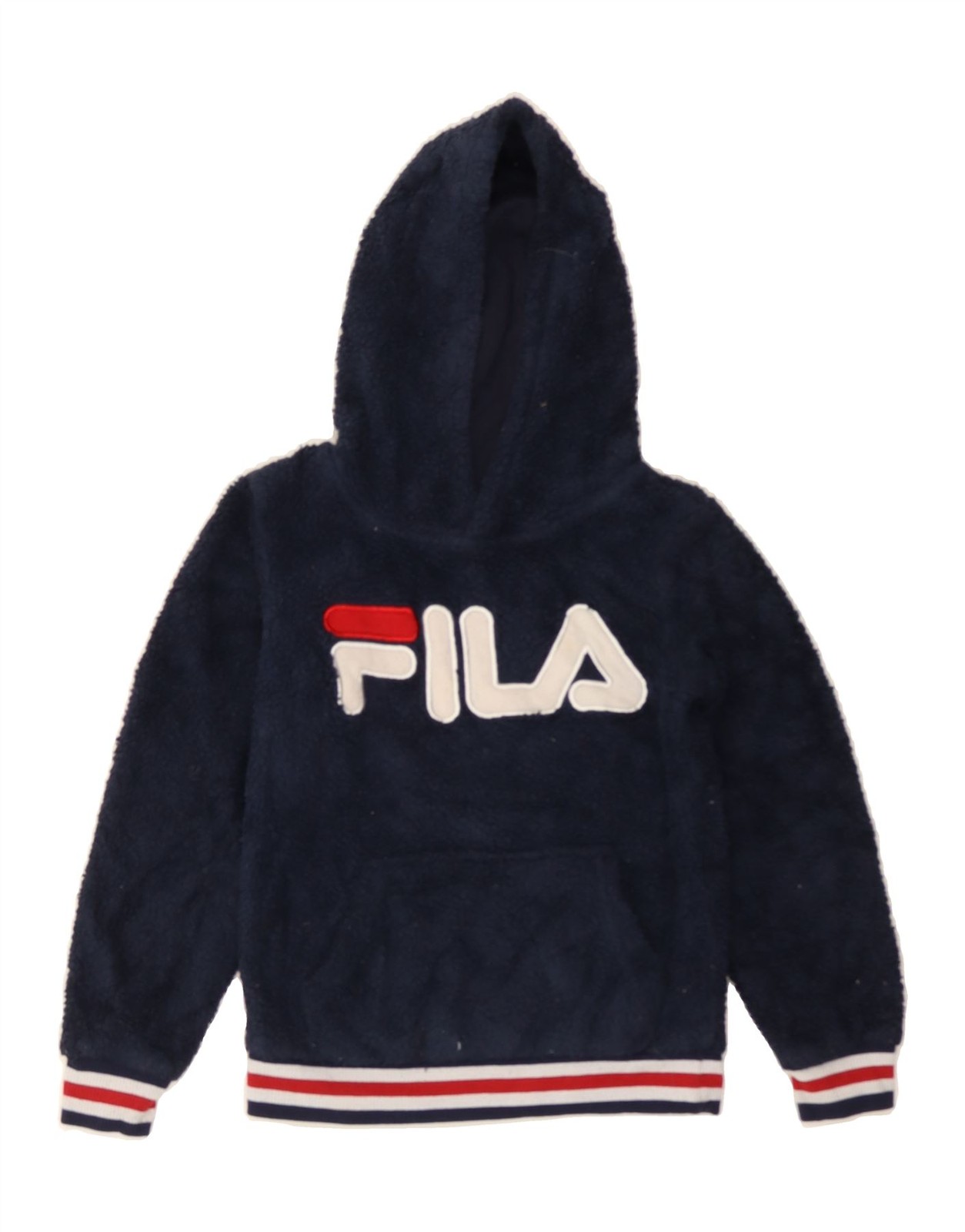 Felpa con cappuccio FILA ragazzo grafica pile 5 6 anni piccola blu navy poliestere BH07