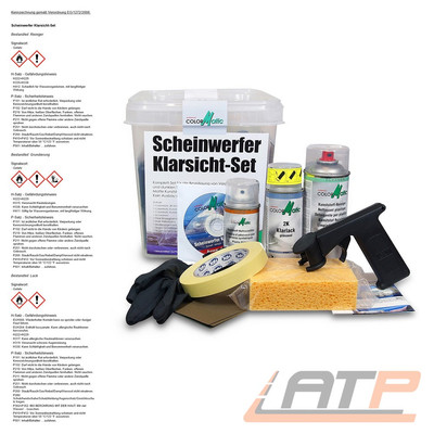 COLORMATIC SCHEINWERFER KLARSICHT SET REINIGUNGS PUTZ REPARATUR SET KIT 31434326