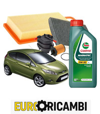 Kit Tagliando Ford Fiesta VI 1.4 Tdci 50kw 68cv F6JB 4l Castrol Magnatec 5w30 A5