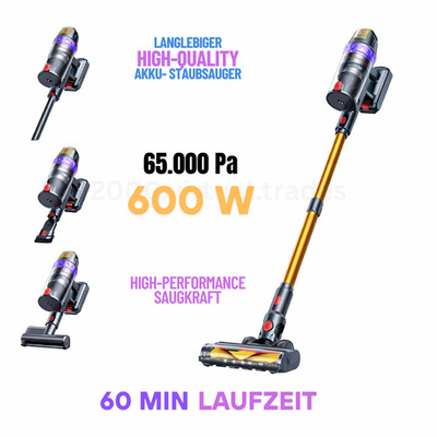 Akku Staubsauger V8 600W Kabellos Beutellos Stielstaubsauger Dyson alternative