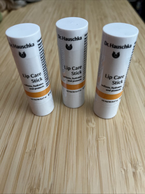 3)DR. HAUSCHKA LIP CARE STICK SOFTENS, HYDRATES & PROTECTS MADE IN GERMANY NEW!!