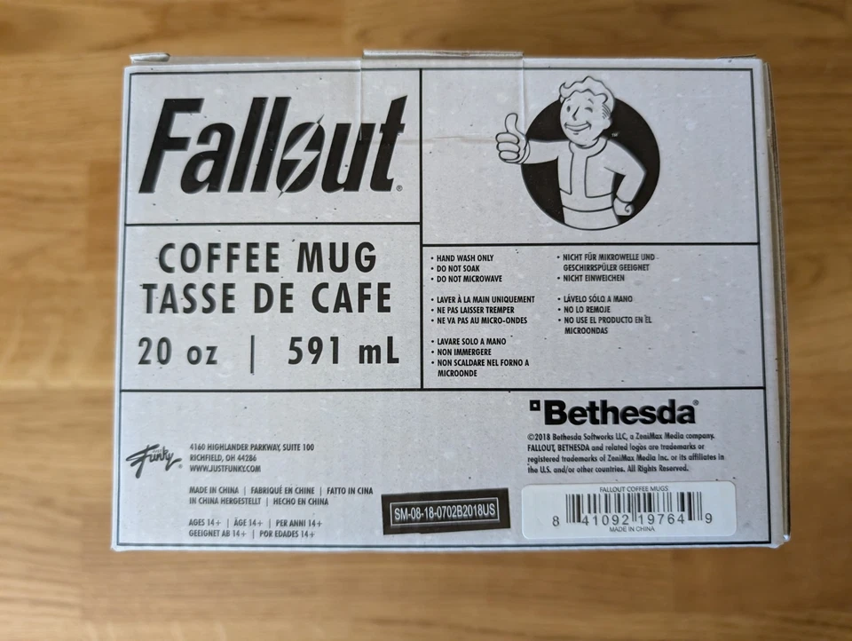 Fallout Vault Boy 3D кофейная кружка 20 унций просто Funky керамическая чашка Bethesda - Изображение 3 из 4