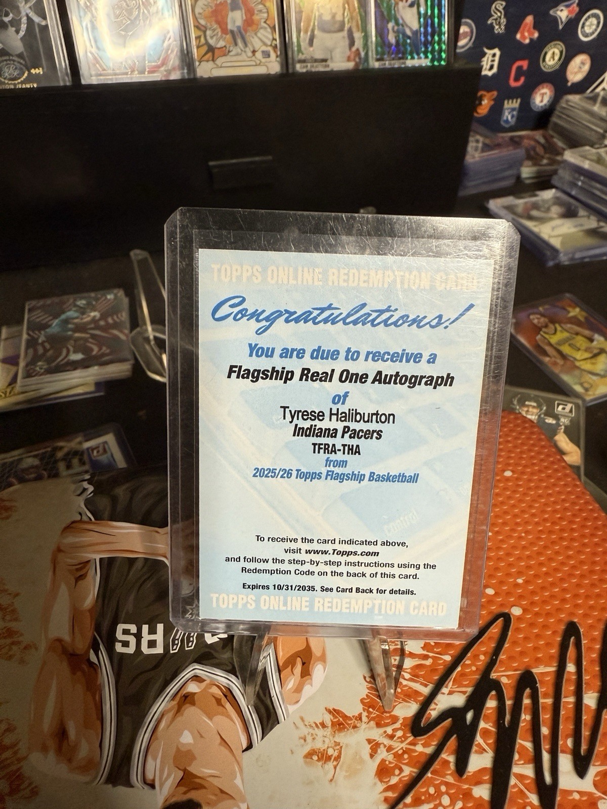 2025-26 Topps Real One Autograph Redemption Of Tyrese Haliburton