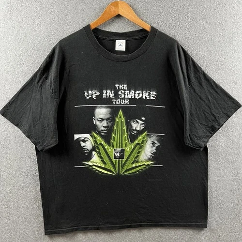 Up In Smoke Tour Shirt Mens 2XL Black Eminem Dr Dre Vintage vintage concert t-shirt, vintage, size XXL, single stitch, B+ condition