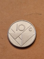 1988 🇦🇼 ARUBA TEN 10 CENTS WORLD COIN KM2 LOW 985.5K MINTAGE ALM-UNC FREE SHIP