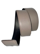 Cintura Hermès in pelle reversibile nera etoupe 90 cm unisex 4,2 cm