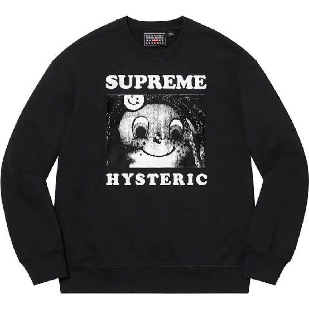 Sweat shirt homme Supreme L Collaboration hystérique glamour emblématique streetwear rare