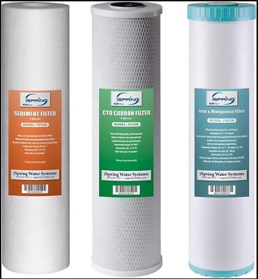 iSpring 3-Stage Whole House Water Filter Set + FREE SHIPPING!   -  NEW