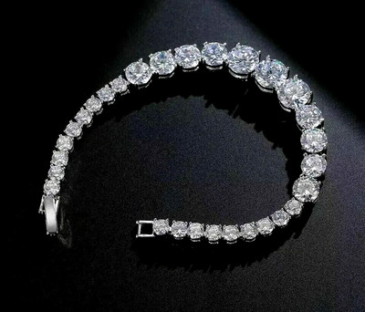 Damen Tennis Armband 14K Weißgold über Rundschliff Lab Created Diamant 6 Kt