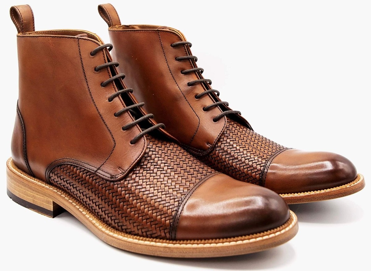 GINANNI Mens 12 Mount Solaro Italian Calf Leather Chukka  display picture 2