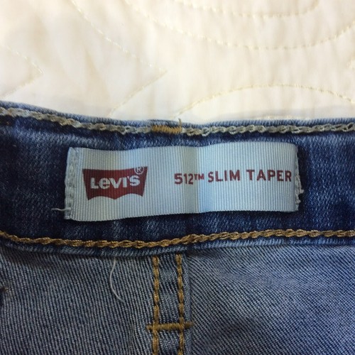Levis 512 Jeans Youth Sz 10 Reg 24-5x24-5 Slim Taper Leg Stretch Denim Adj Waist - Picture 9 of 12