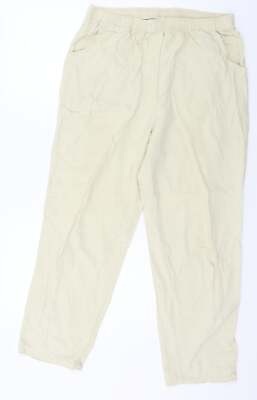 Compliments Damen beige Baumwollmischung Hose Größe 14 L25 in