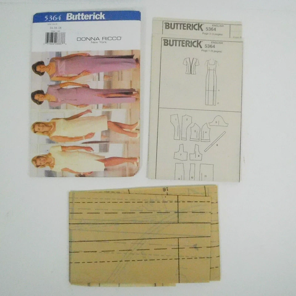 Butterick 5364 Misses Petite Jacket Dress Sewing Pattern Size 14-18 Uncut Empire - Image 2 of 4