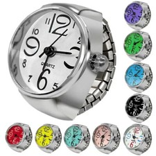 Creative Adjustable Round Finger Ring For Watch Women Men Couple Rings Watches
