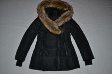 Authentic Mackage Women Adali Black Fitted Down Coat Fur Hood All Sizes New