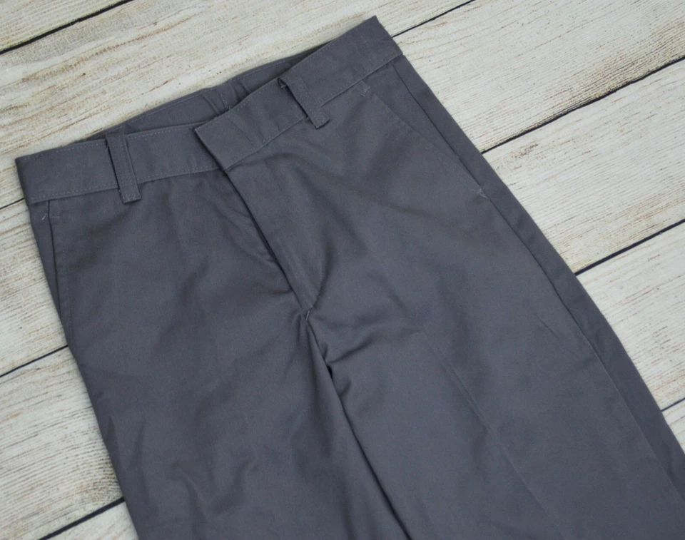 Uniforme escolar George Boys pantalones rectos frente plano cintura ajustada gris talla 8 Foto 4 de 4