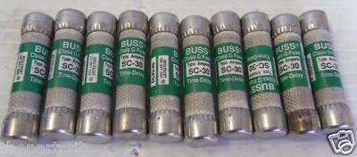 Fusible Temporisé Bussmann SC-30 30A 480Vac - Classe G, Neuf Sous Blister