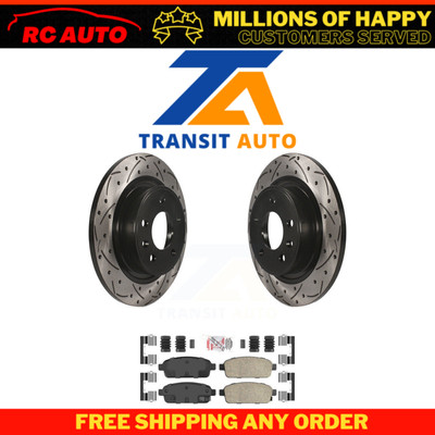 Rear Drill Slot Brake Rotors Integrally Molded Pad Kit For Chevrolet Cruze Buick