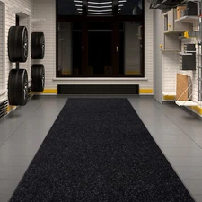 Black Runner Rug Hallway Non Slip Rubber Back Entryway Kitchen Runner Door Mat