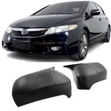 Carbon Fiber Style Rearview Mirror Cover ABS material For Honda Civic SI 06-11