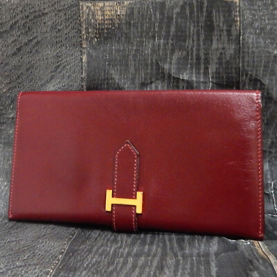 hermes red wallet