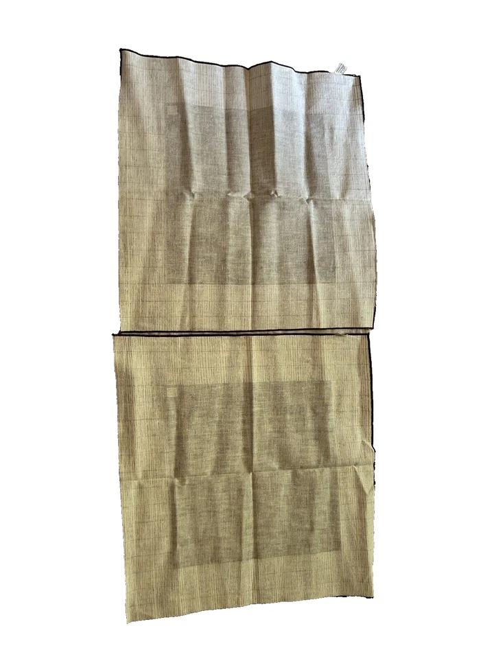 "Par de servilletas vintage de tela de algodón con etiqueta de león Anne Klein años 80 17""x17"" marrón" Foto 2 de 4