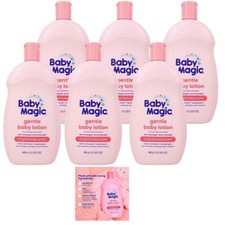 Baby Magic Gentle Baby Lotion Vitamins Aloe, Pink Baby Scent 16.5oz Pack of 6