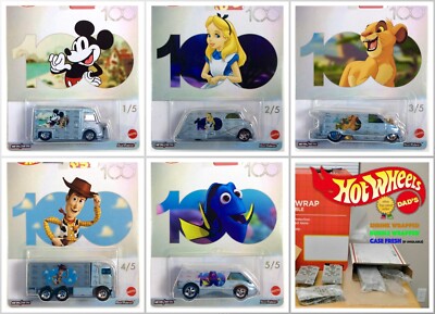 Hot Wheels Premium Pop Culture Case Disney 100 Years Mickey, Simba