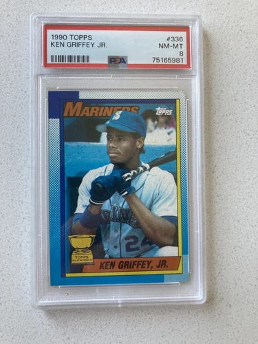 1990 Topps #336 Ken Griffey Jr PSA 8 Rookie Card HOF Seattle Mariners