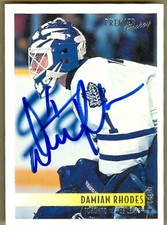 Damian Rhodes autographed Hockey Card (Toronto Maple Leafs) 1994 Premier #269