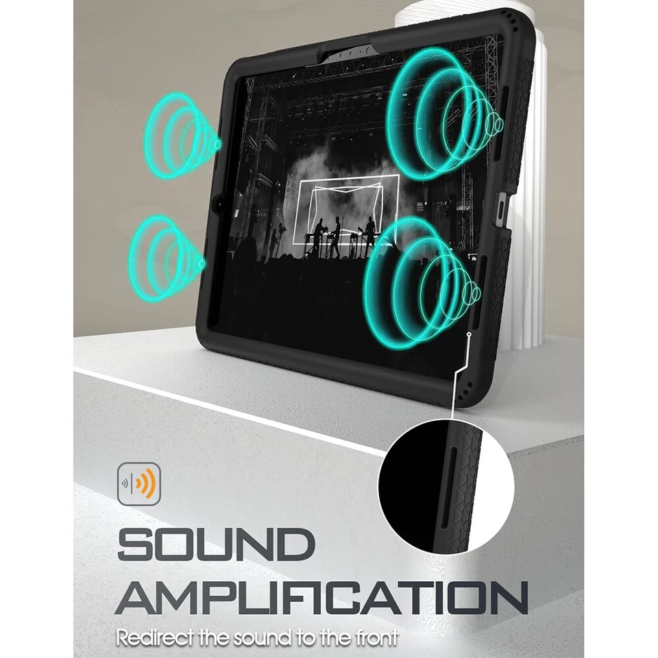 For Apple iPad Pro 11 2024 Case Poetic Kids Friendly Drop Silicone Cover Black - Image 3 of 4