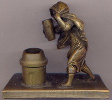 Wiener Bronze , Tintenfass , Tinten-glas , Schreibtischgarnitur , Original